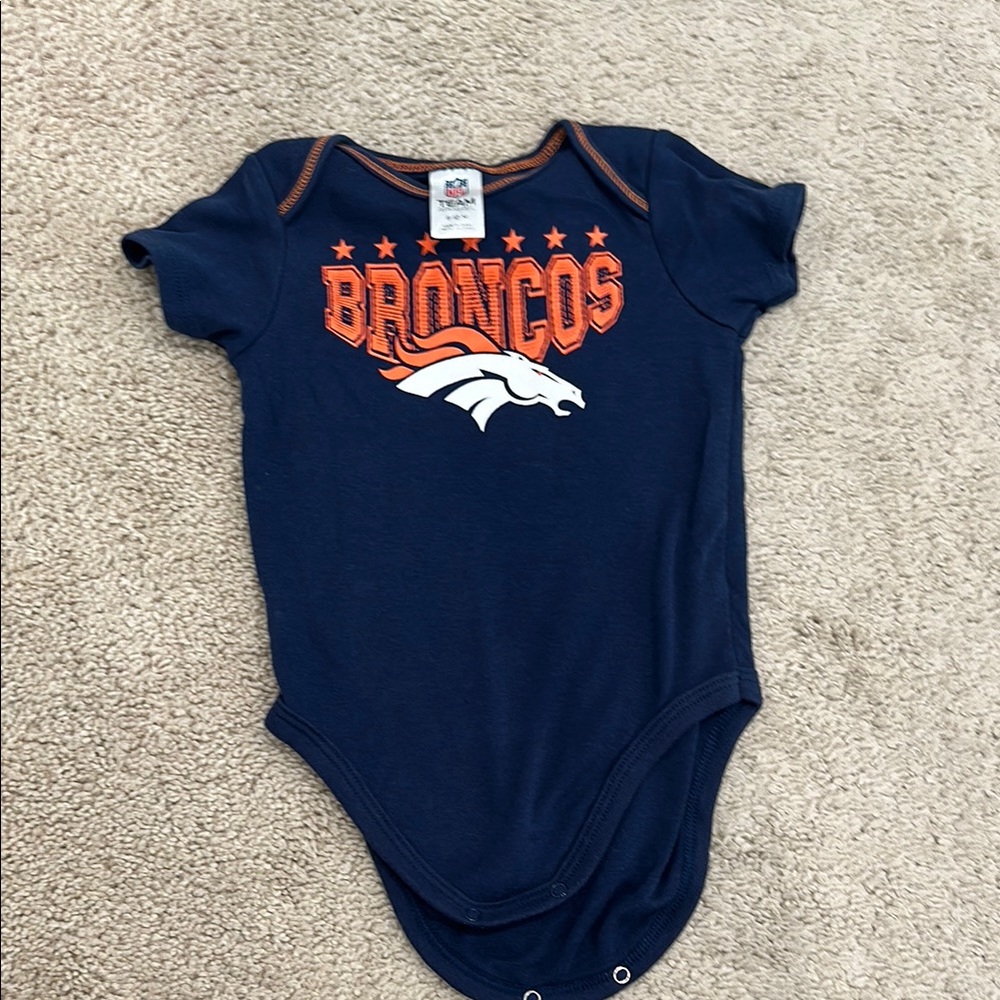 NFL Denver Broncos Blue and Orange Bodysuit